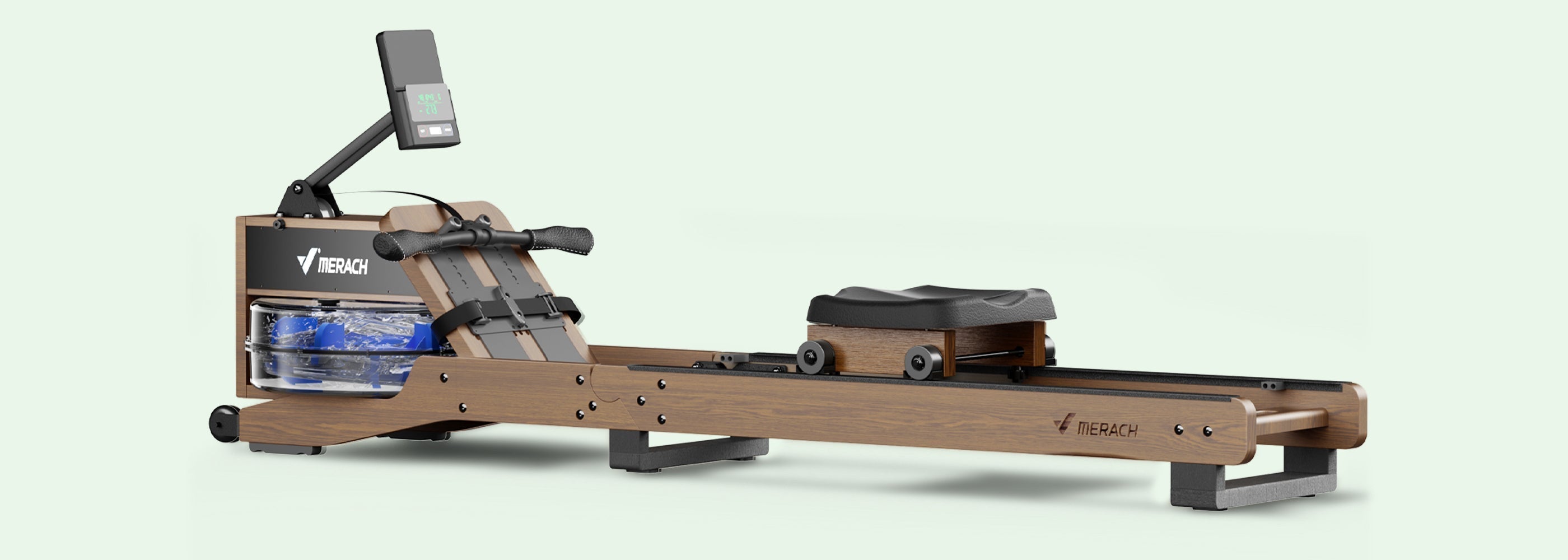 Discover the MERACH R23 Rubber Wood Foldable Water Rowing Machine: Where Eco-Friendliness Meets Performance