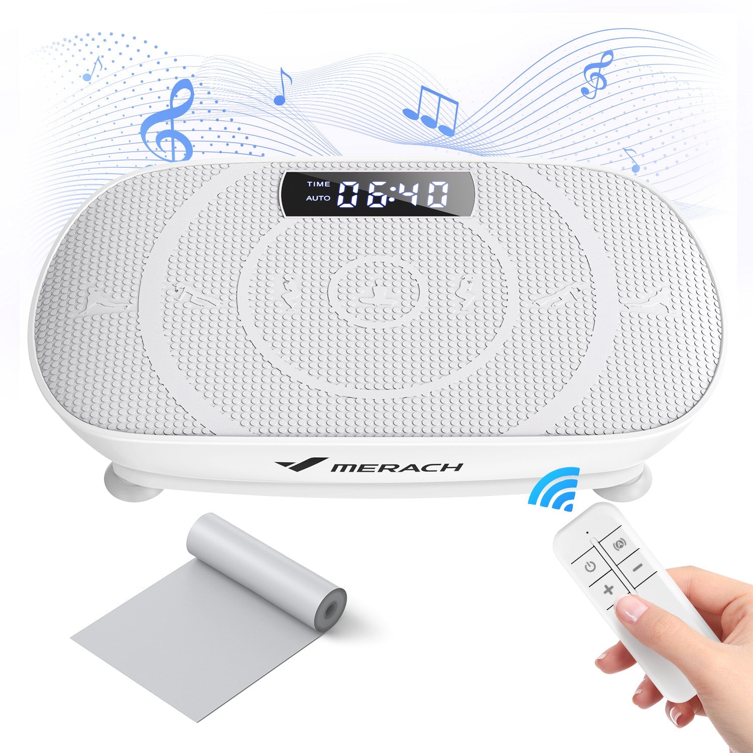 MERACH 2398-White Whole Body Vibration Plate