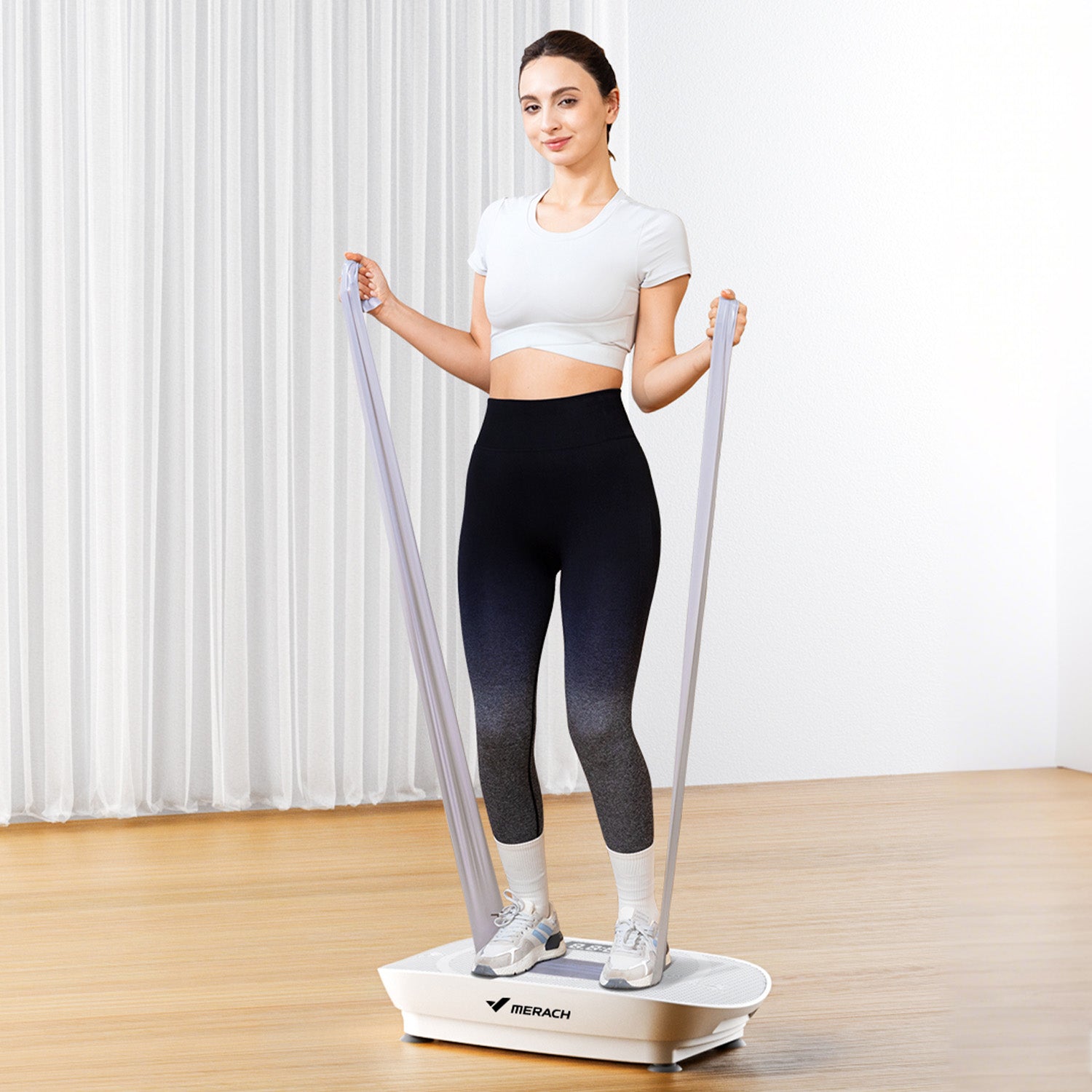 MERACH 2398-White Whole Body Vibration Plate
