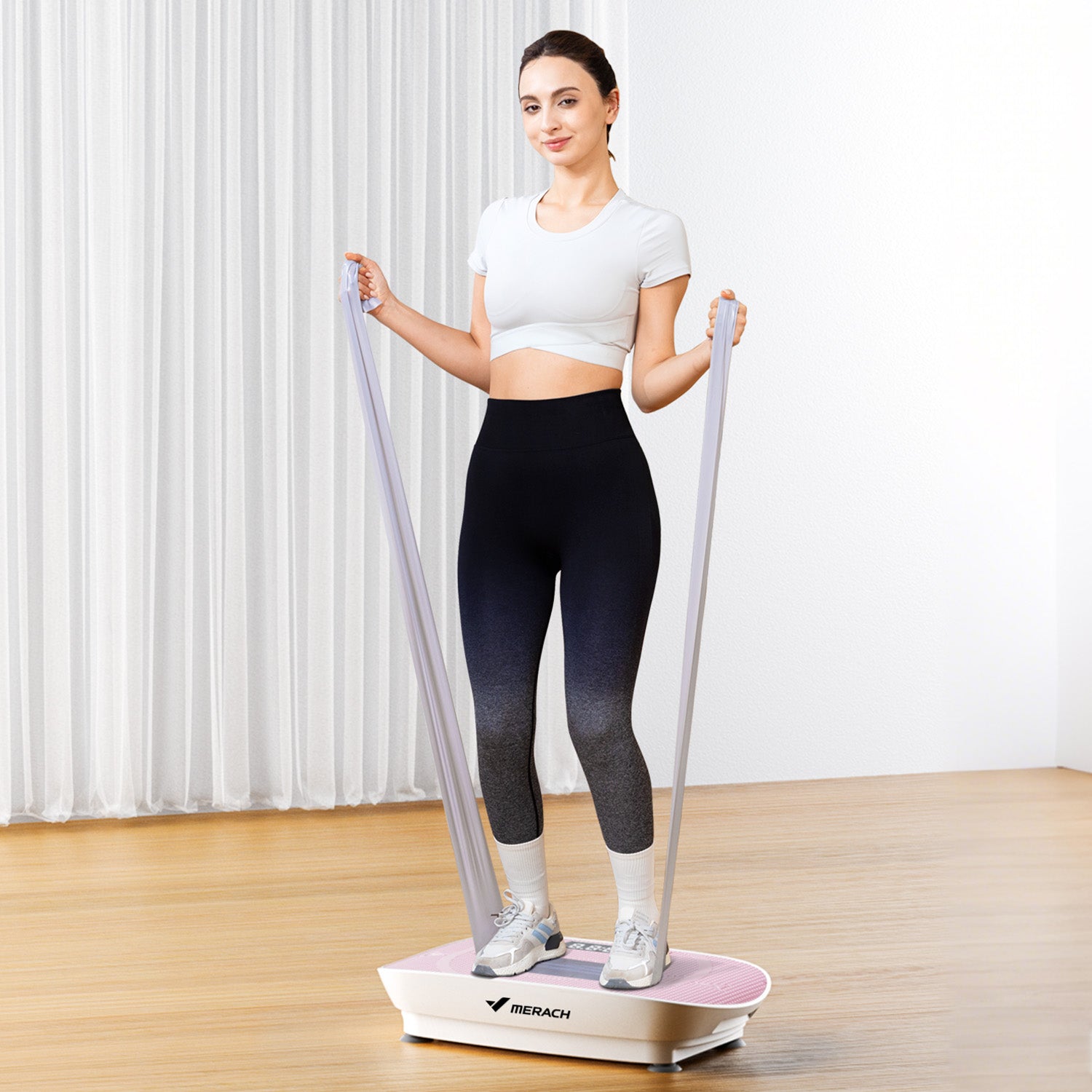 MERACH 2398-Pink Whole Body Vibration Plate