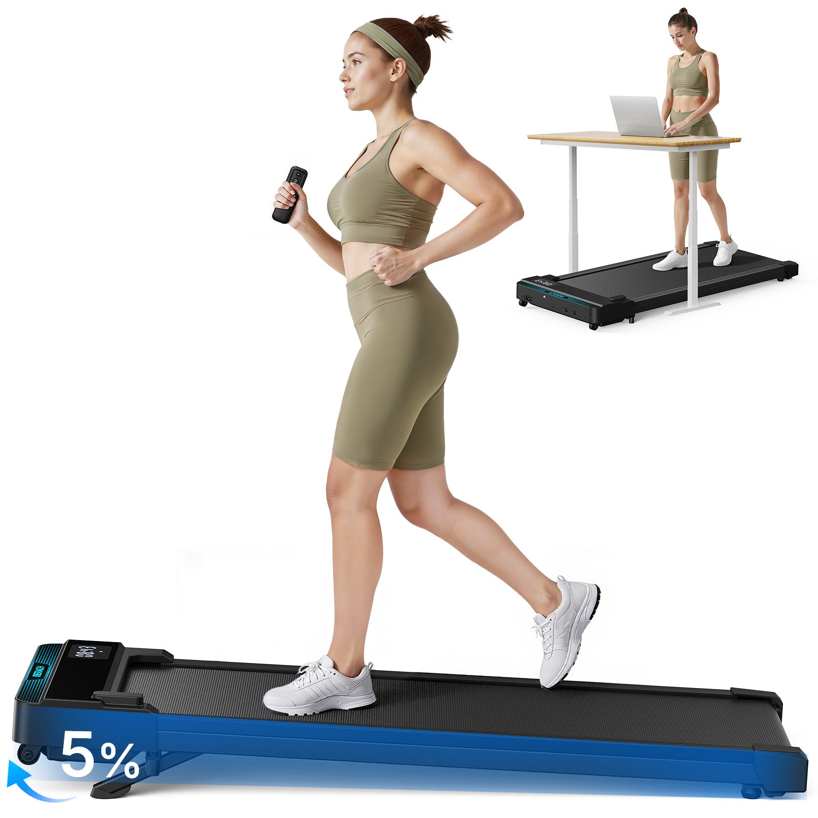 MERACH T19B2 Tilting Treadmill, 5% Slope