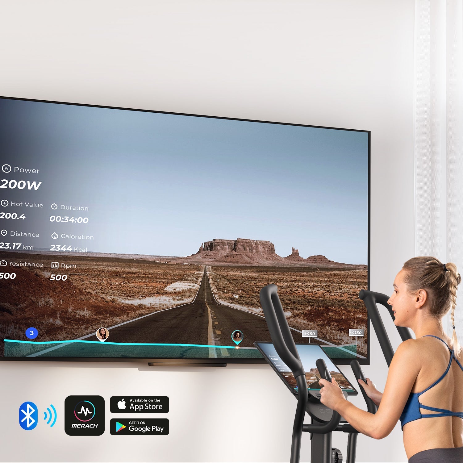 Merach E27B3 Manual Resistance Elliptical Machine