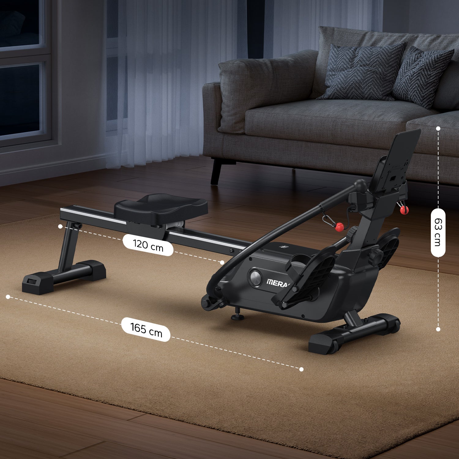 MERACH R26B1 Magnetic Scull Rower