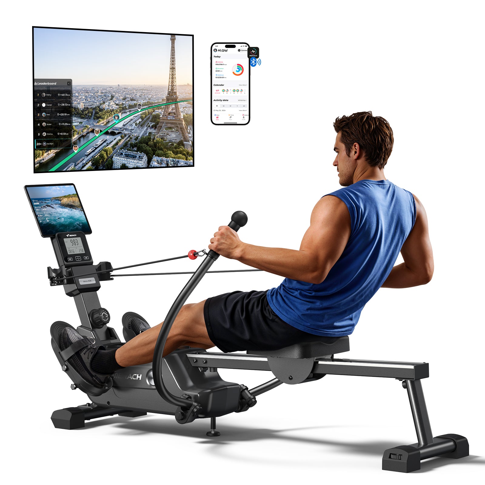 MERACH R26B1 Magnetic Scull Rower