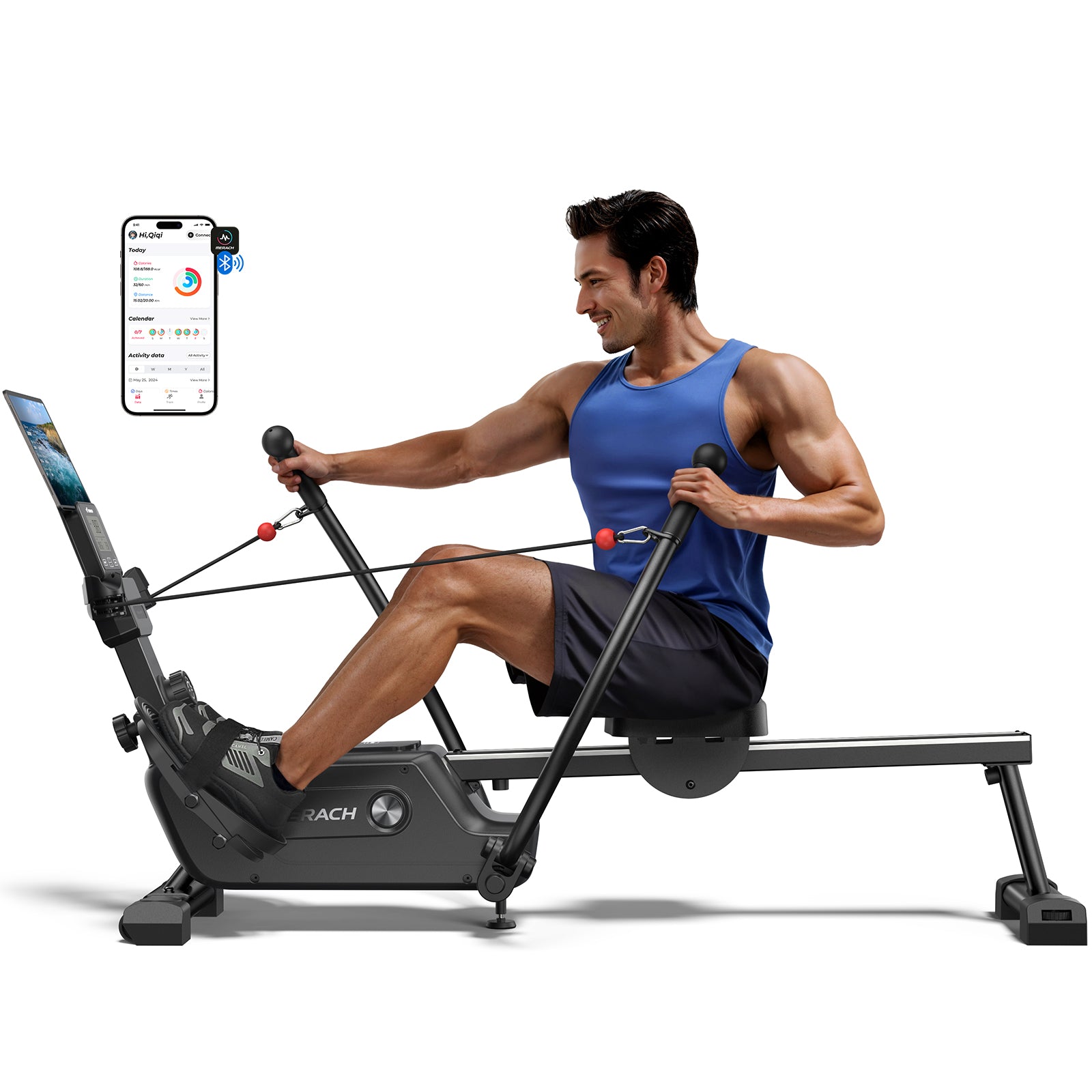MERACH R26B1 Magnetic Scull Rower