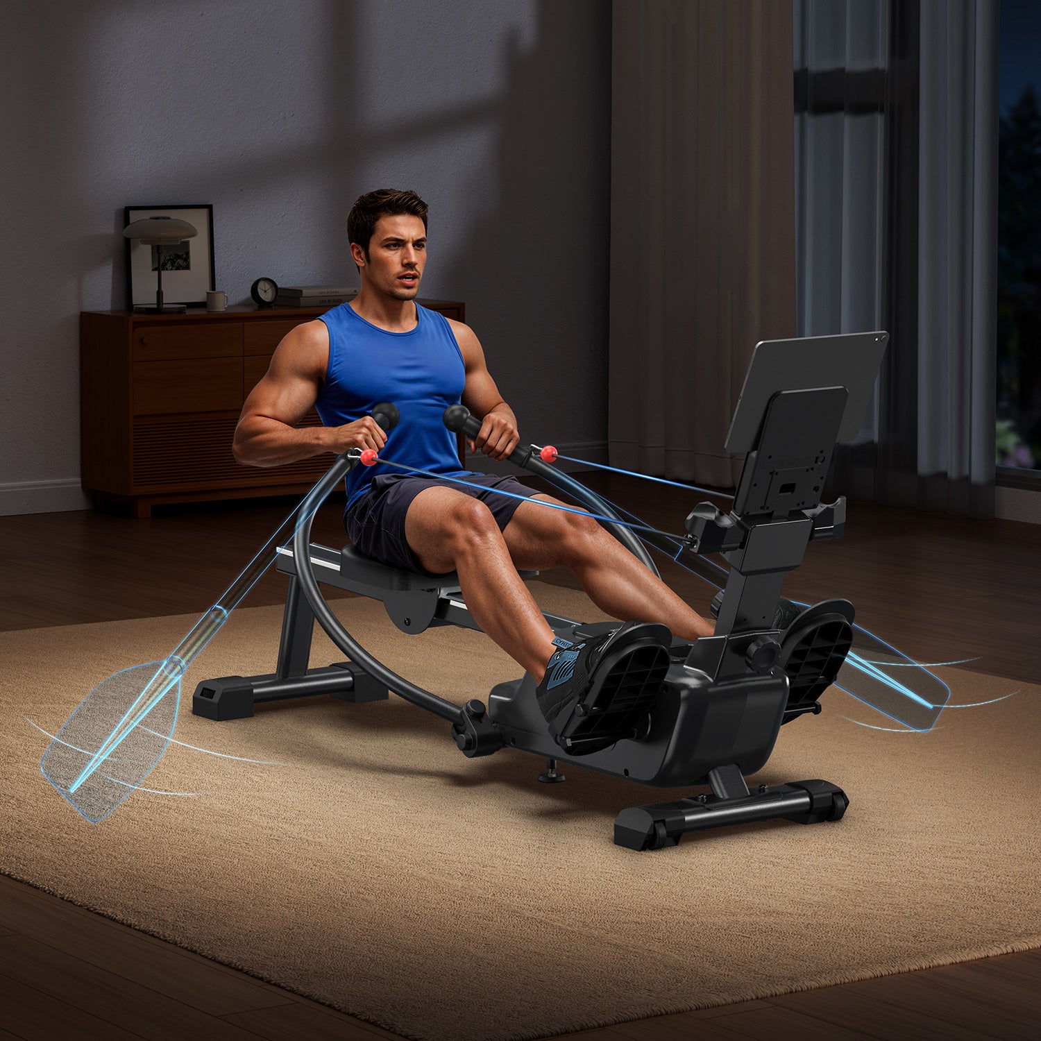 MERACH R26B1 Magnetic Scull Rower