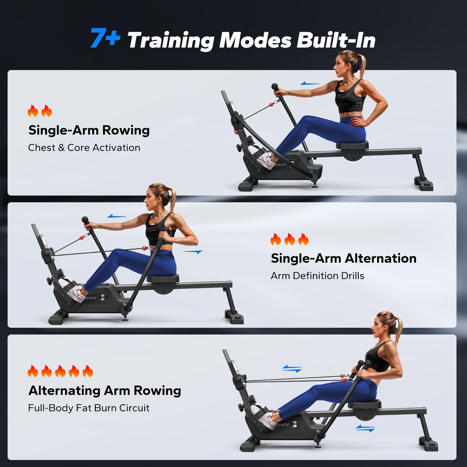 MERACH R26B1 Magnetic Scull Rower