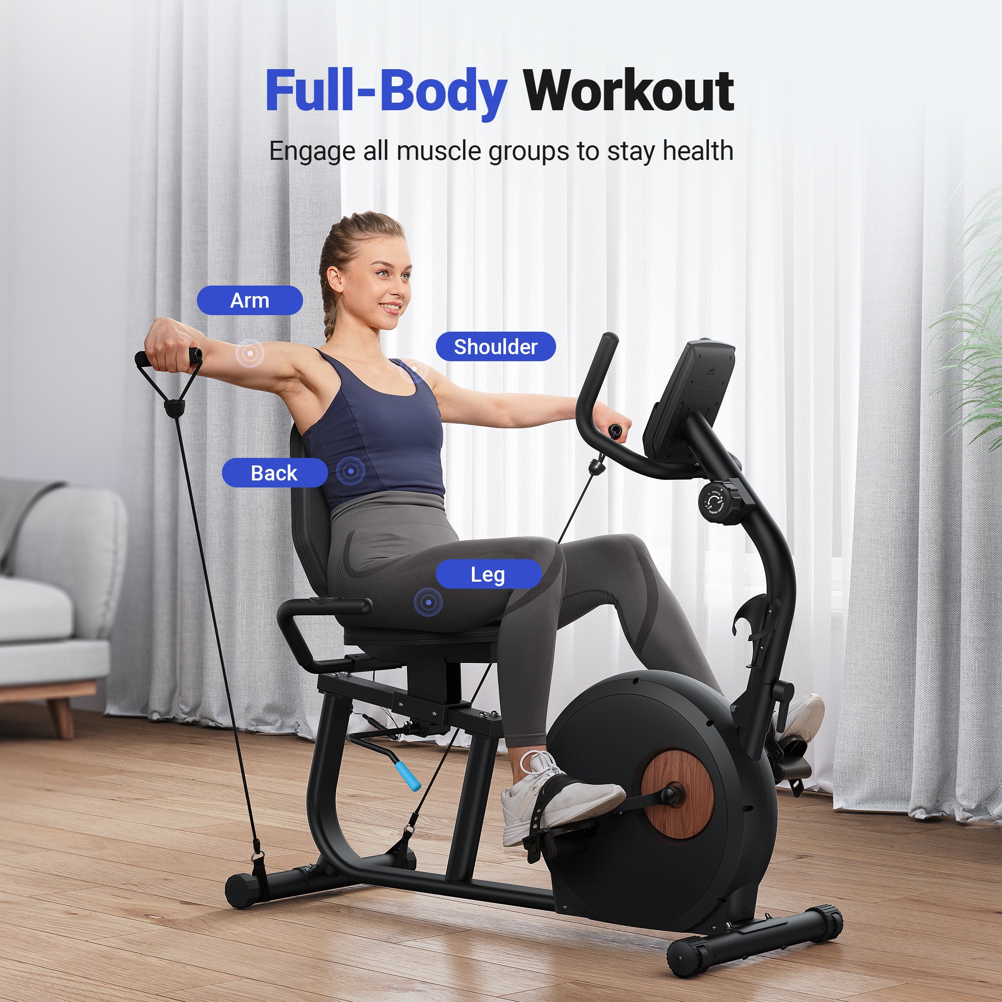 Merach S23B1 Recumbent Exercise Bike