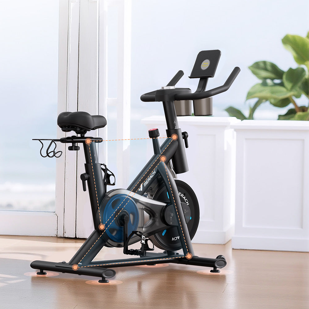 MERACH S26B2 Magnetic Bike with Dumbbell Rack