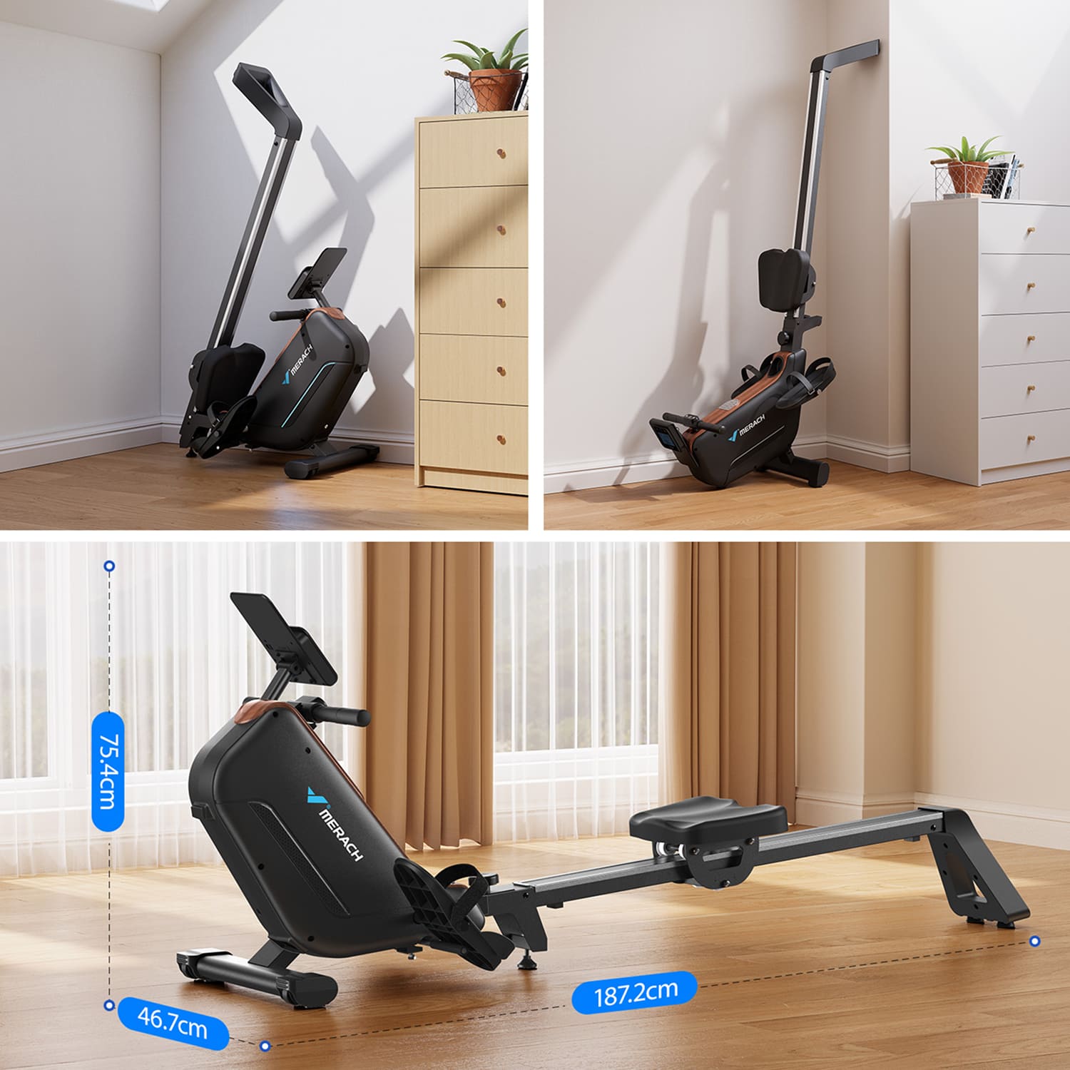 Merach R15 2.0 Self-Powered Electromagnetic Rowing Machine