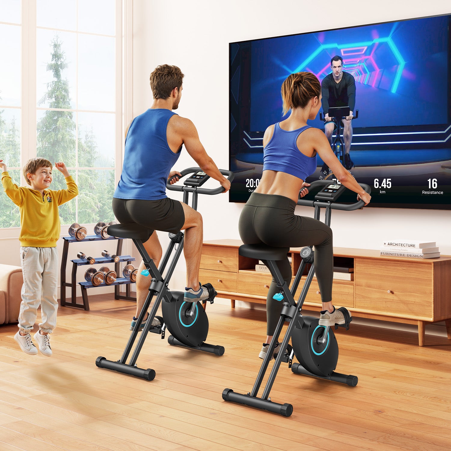 Merach S14L2 4-in-1 Folding Exercise Bike