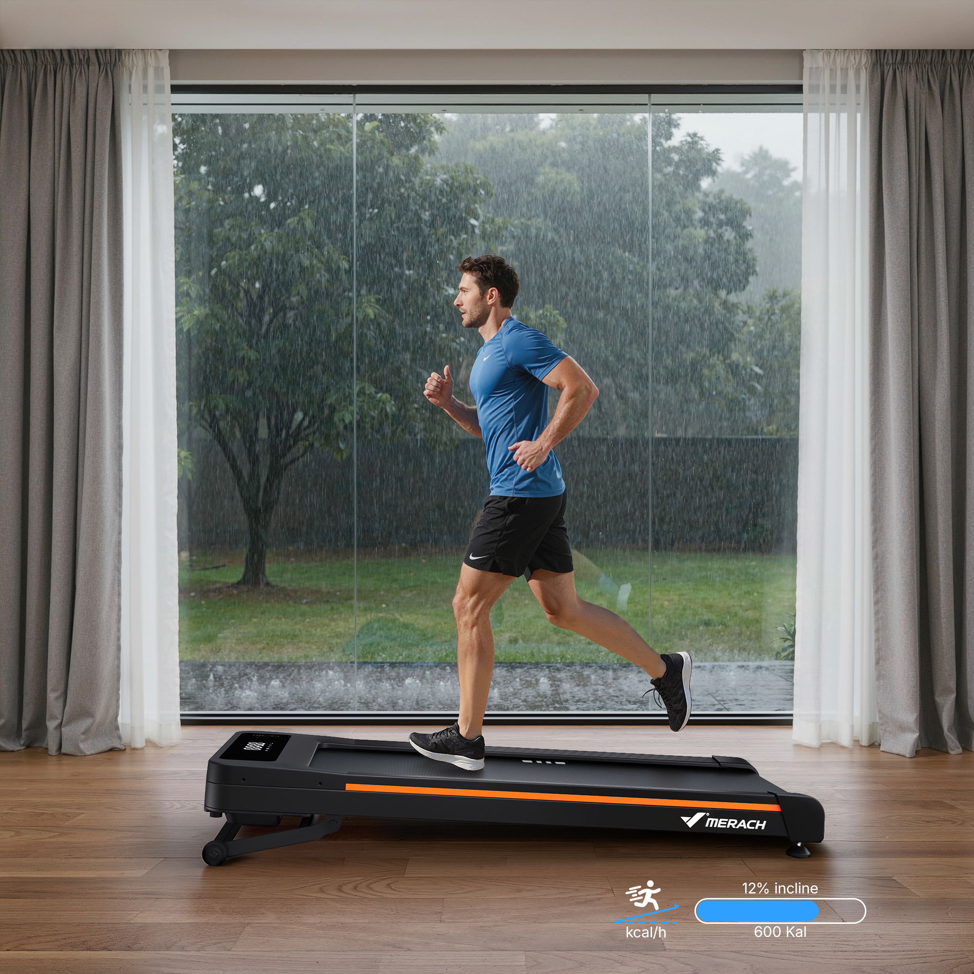 Merach NovaWalk W50 Treadmill with 12% Auto Incline