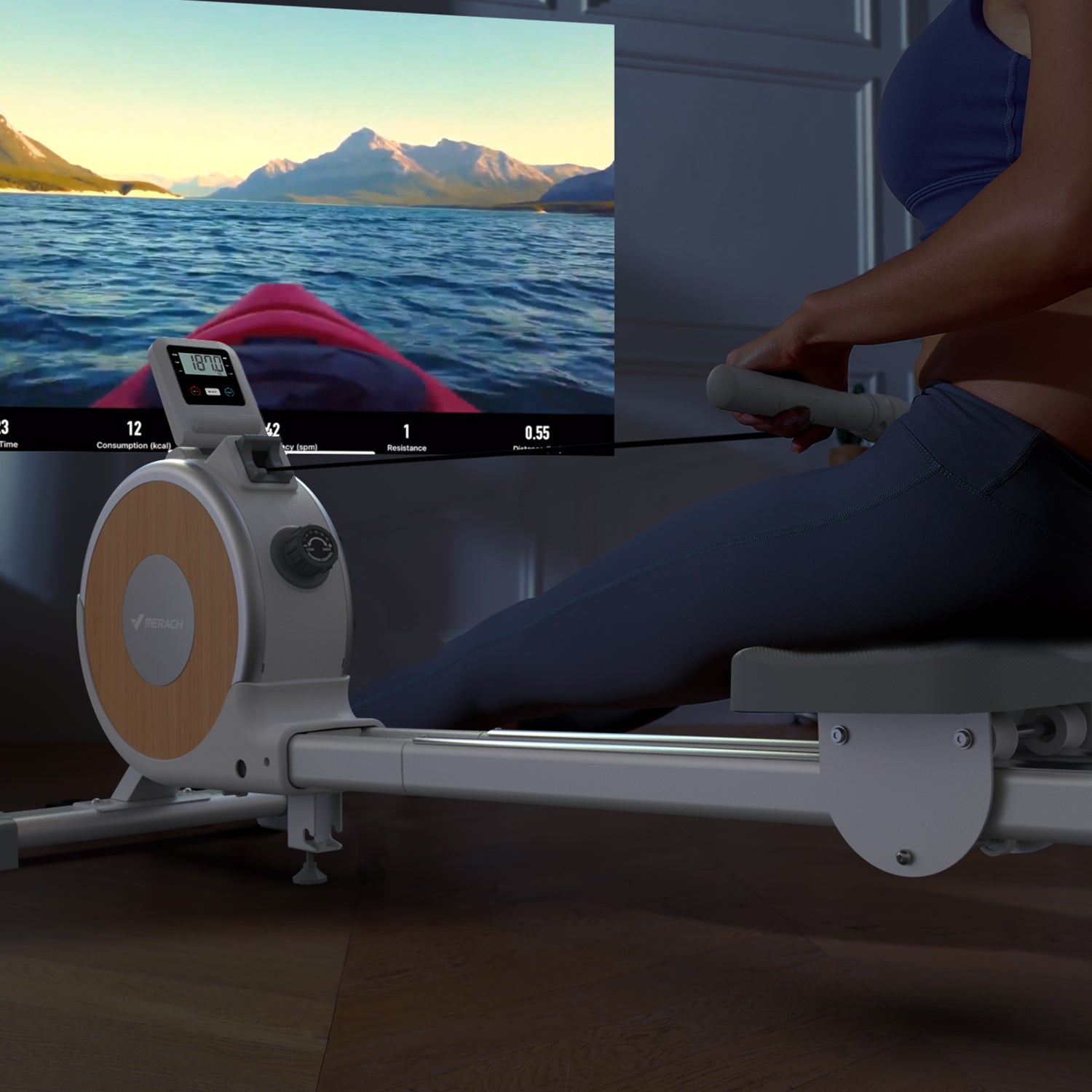 Merach Q1SW Magnetic Rowing Machine - Upgrade Quite
