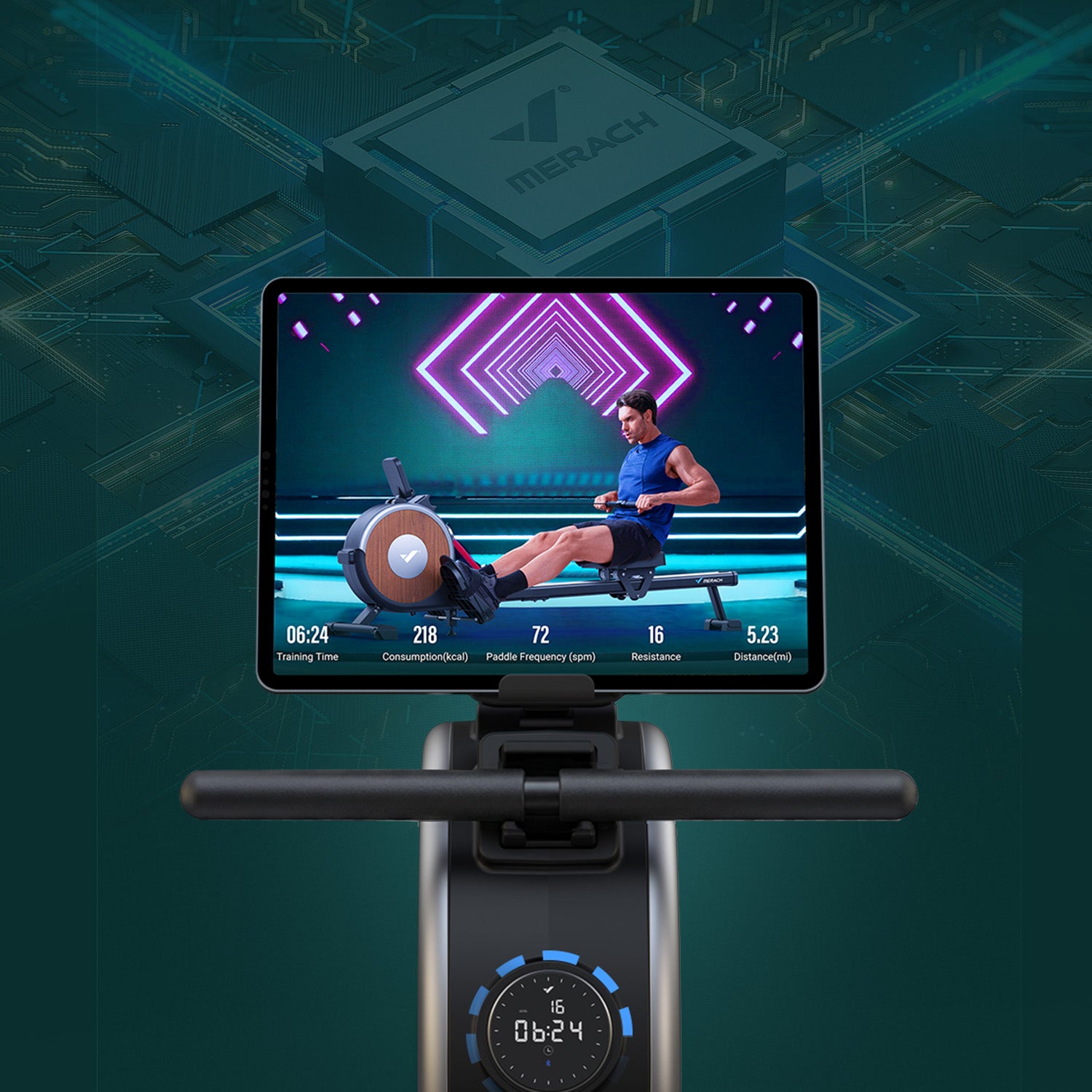 Merach Q1S Pro 2.0 Self-Powered Smart Electromagnetic Rowing Machine