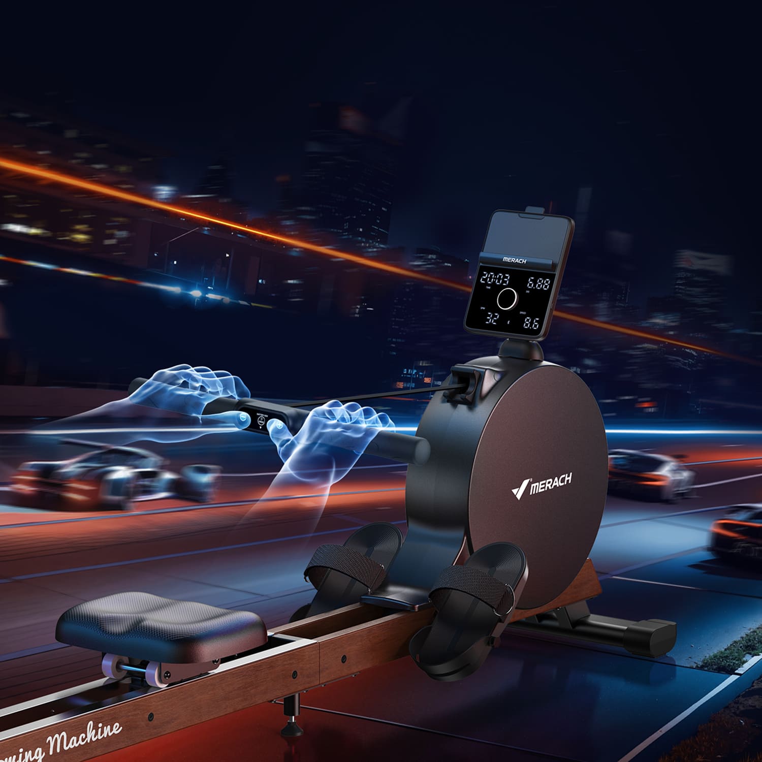 Merach Q3 Self-powered Magnetic Rowing Machine