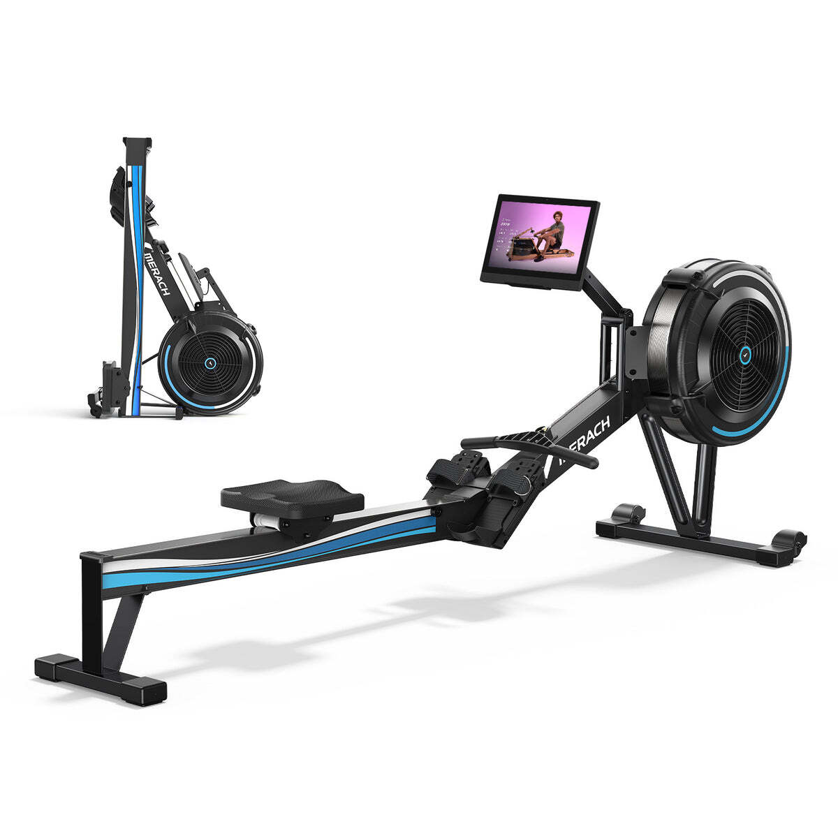 Merach R50 Aura Air Rowing Machine with HD Screen
