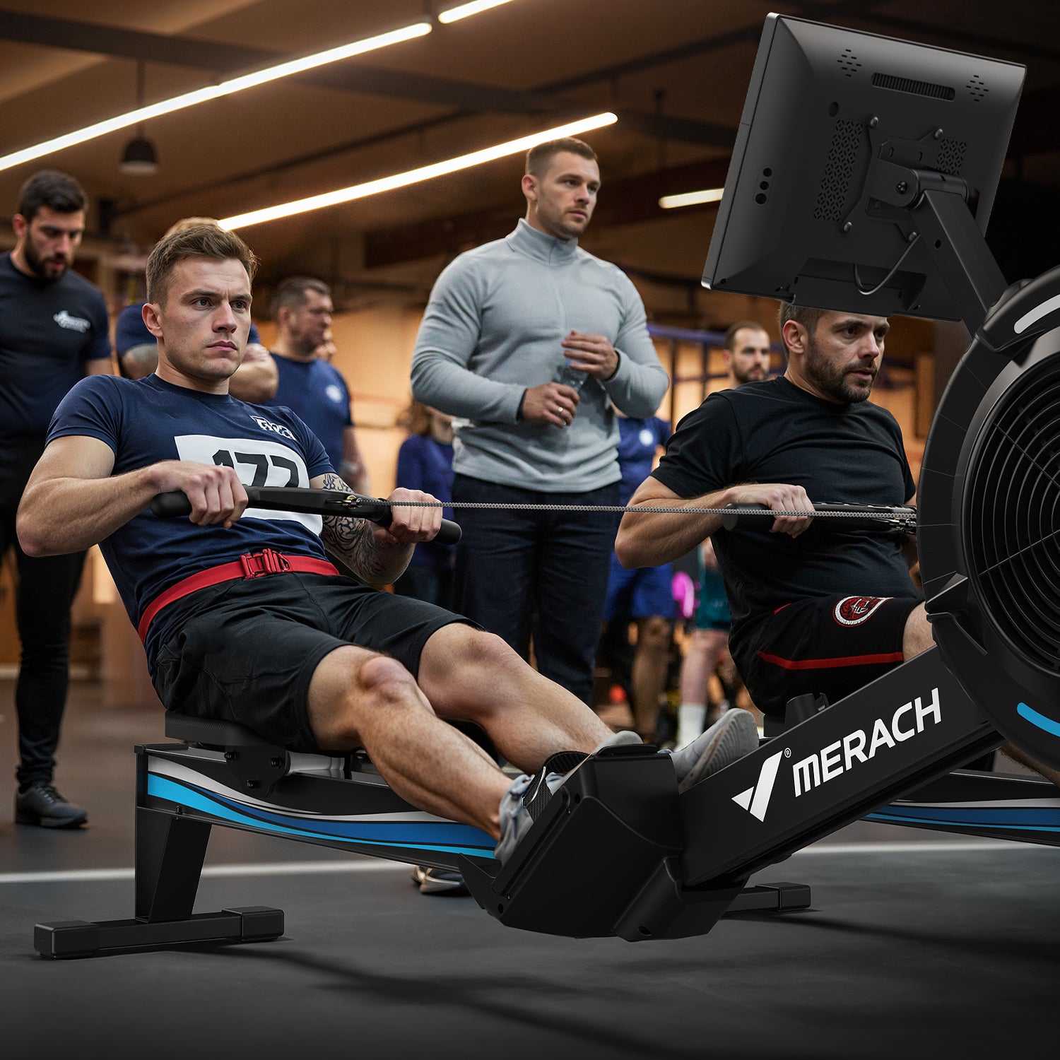 Merach R50 Aura Air Rowing Machine with HD Screen