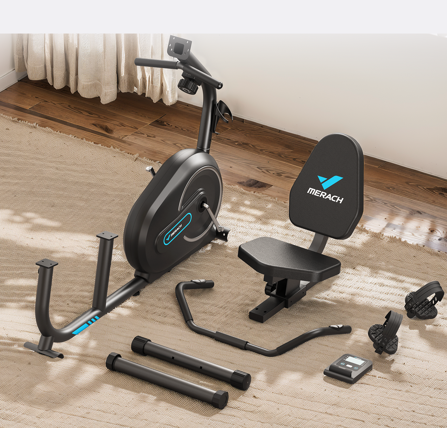 Merach S08B1 Recumbent Exercise Bike