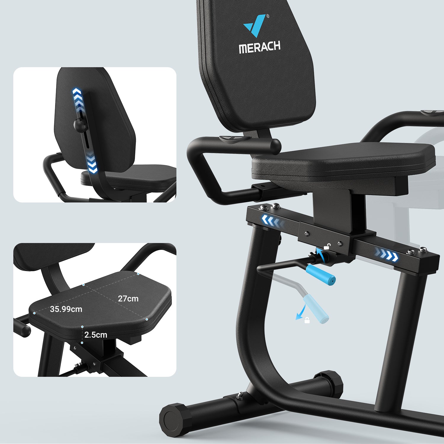 Merach S23B1 Recumbent Exercise Bike