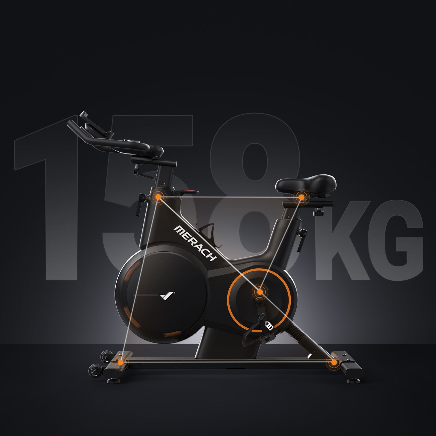 Merach S28B1 Exercise Bike with ±6° Incline Simulation