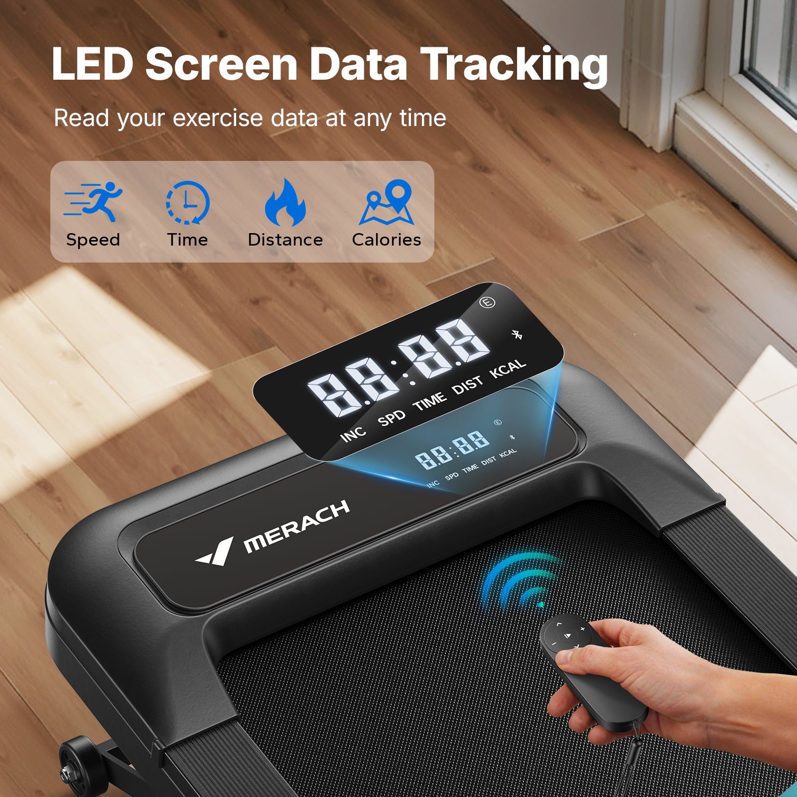 Merach T14B1 Treadmill with 9% Auto Incline