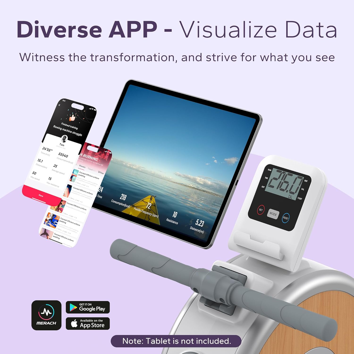 Merach Q1SW Magnetic Rowing Machine - Upgrade Quite