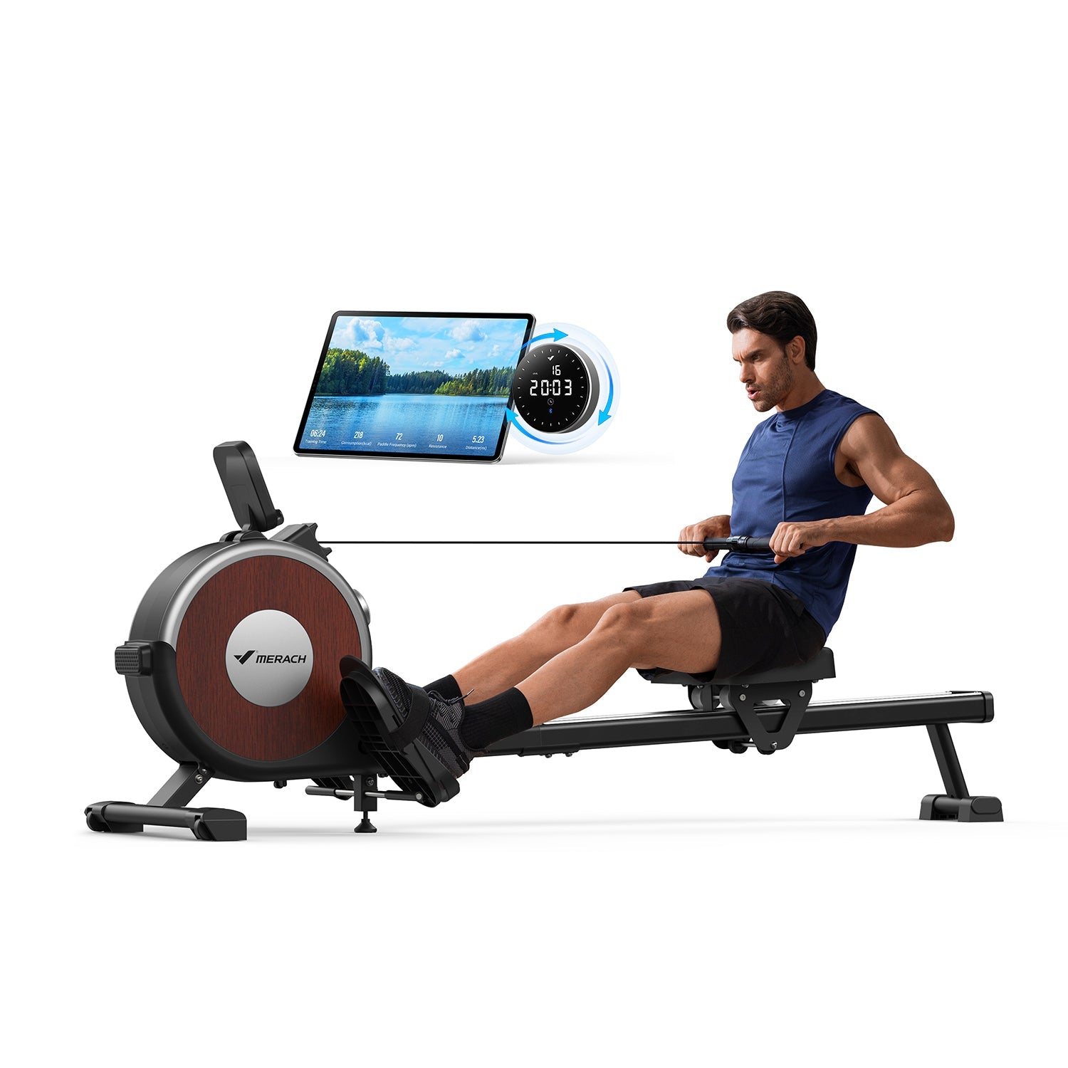 Merach Q1S Pro Smart Electromagnetic Rowing Machine