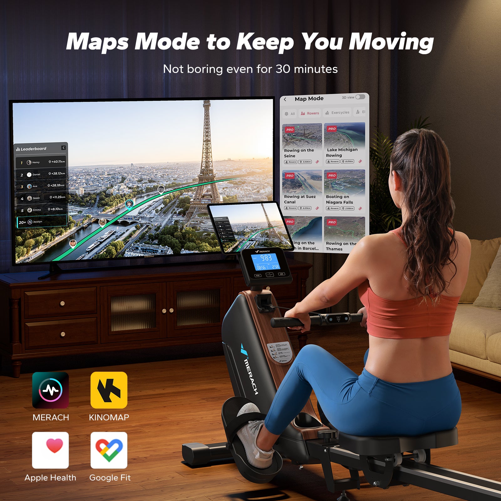 Merach R15 Pro Electromagnetic Rowing Machine