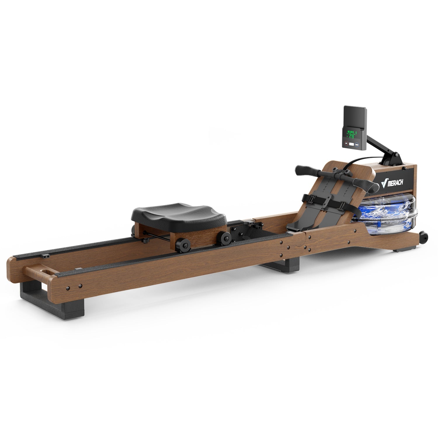 Merach R23 Rubber Wood Foldable Water Rowing Machine