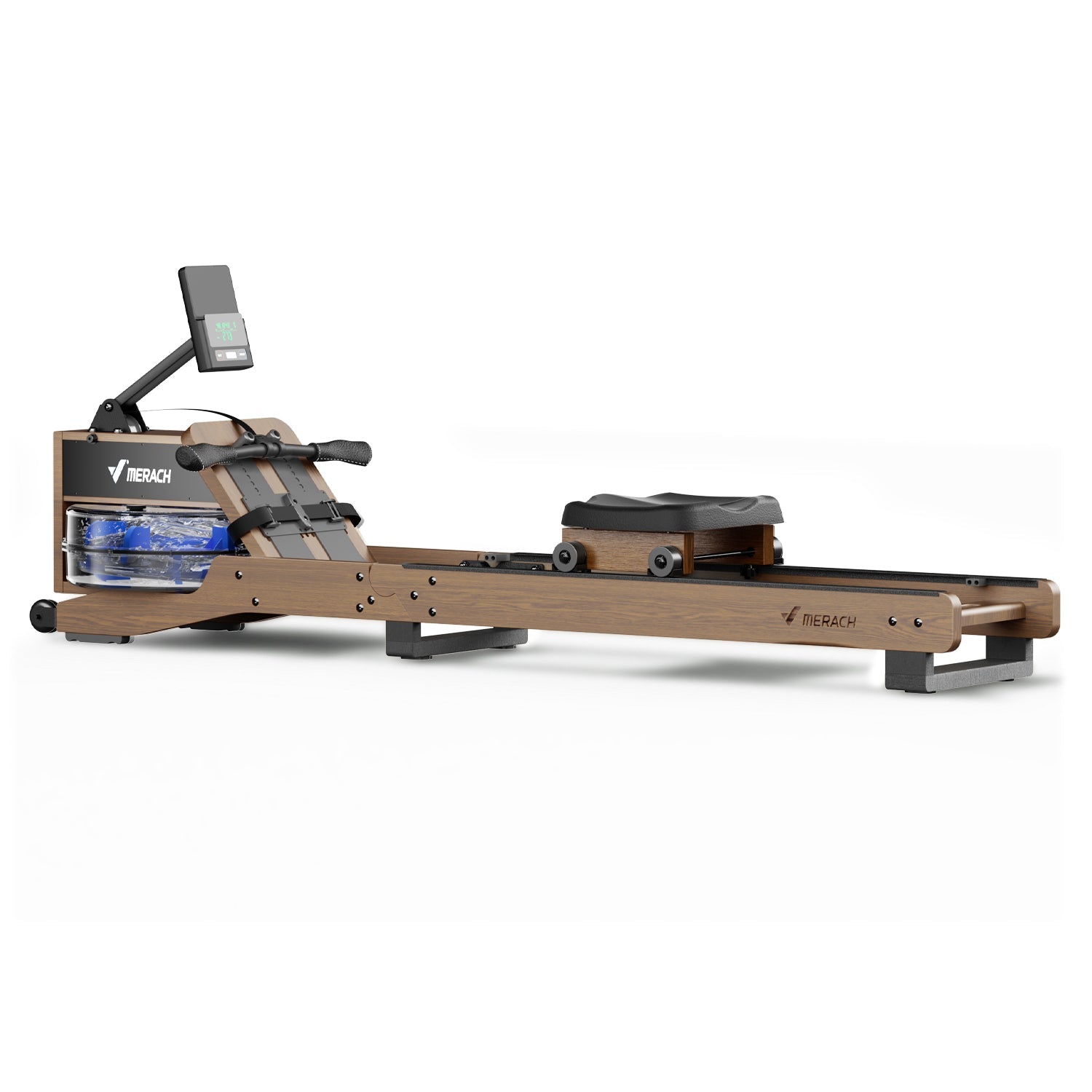 Merach R23 Rubber Wood Foldable Water Rowing Machine