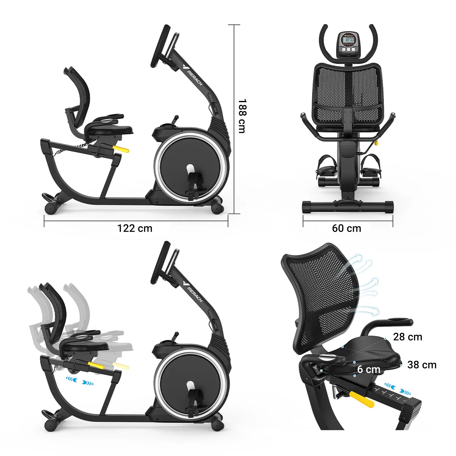 Merach S19B1 Recumbent Exercise Bike