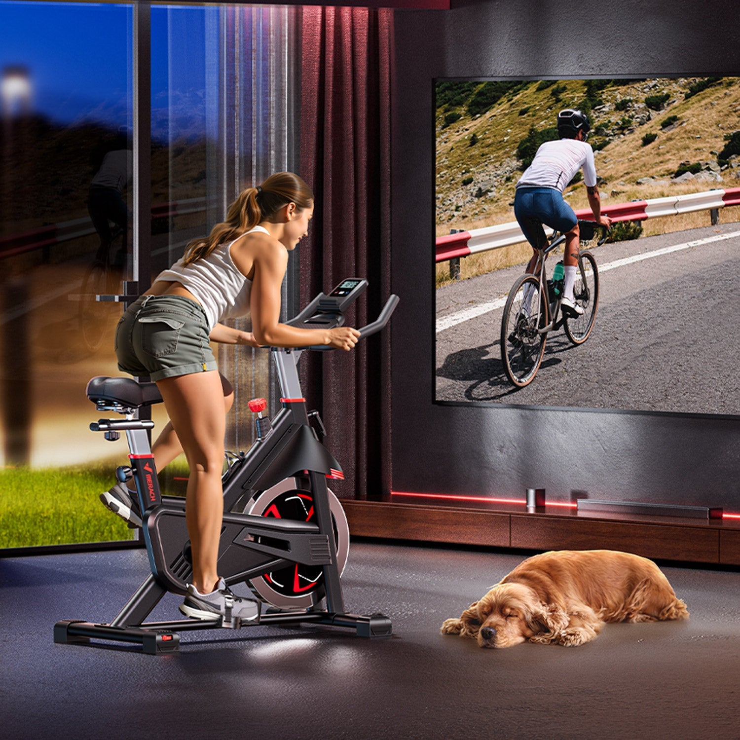 MERACH S38B2 Magnetic Exercise Bike with LCD Display