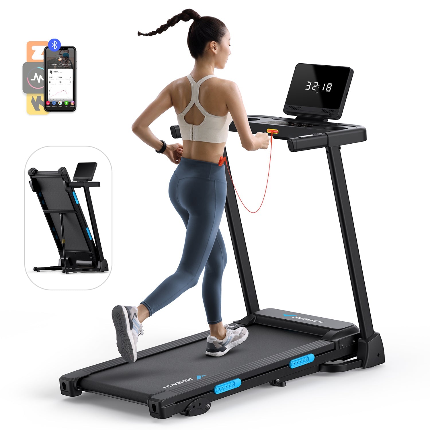 Merach T12B1 3-in-1 Treadmill with 6% Incline