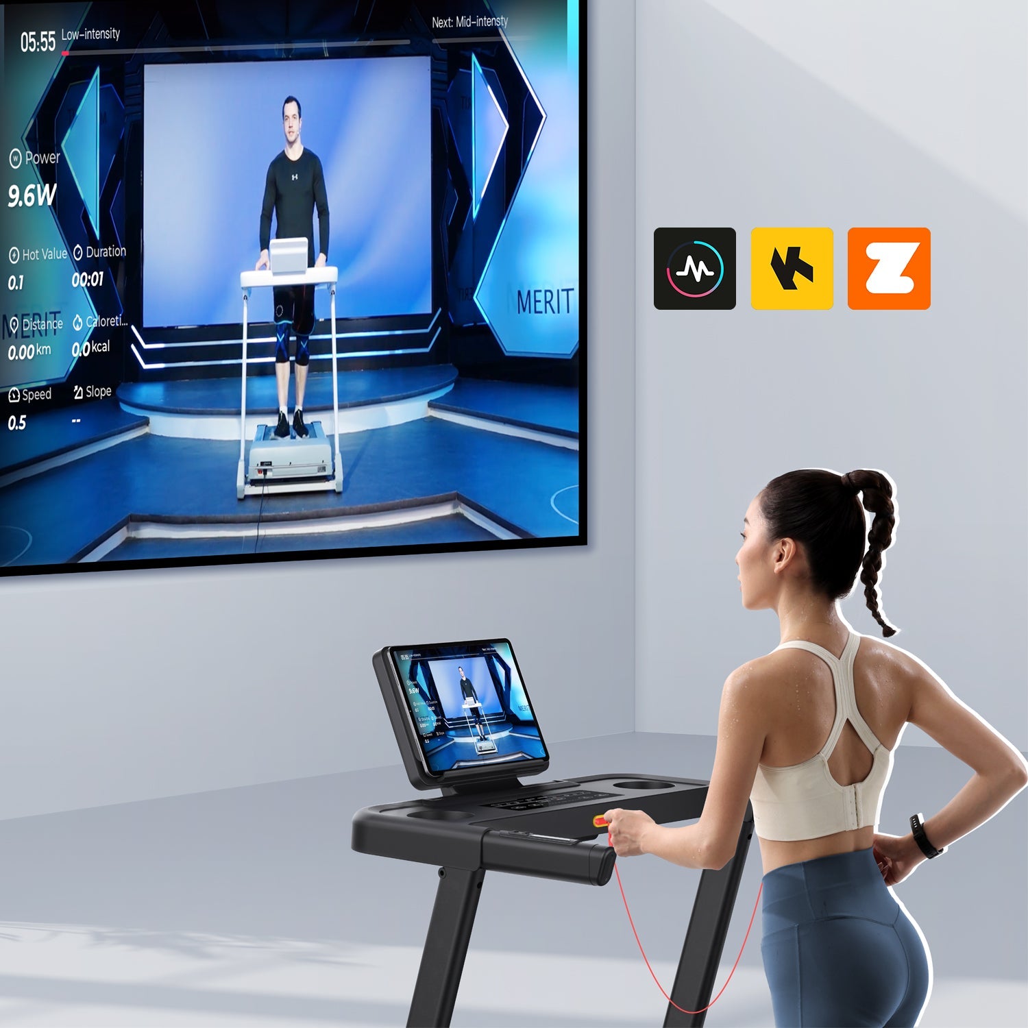 Merach T12B1 3-in-1 Treadmill with 6% Incline