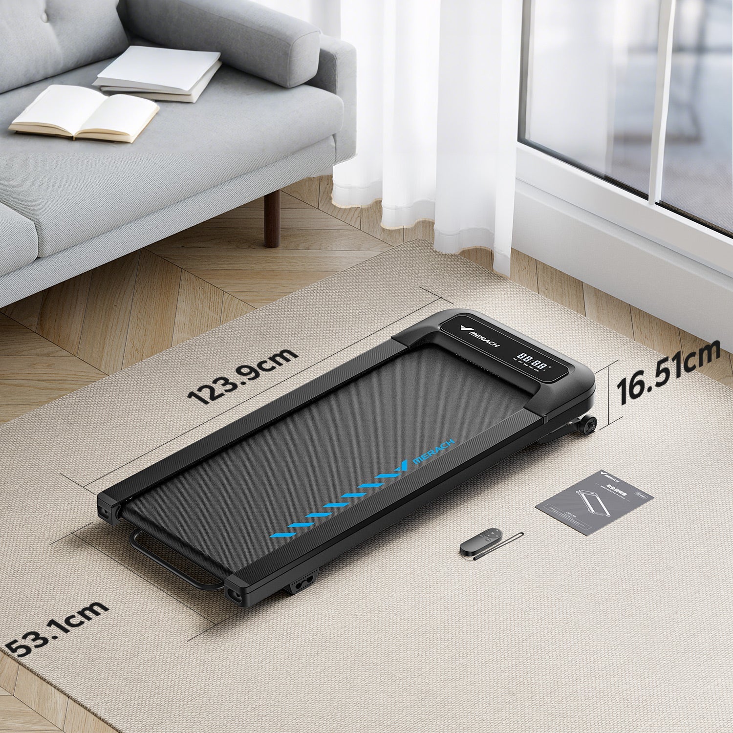 Merach T14B1 Treadmill with 9% Auto Incline