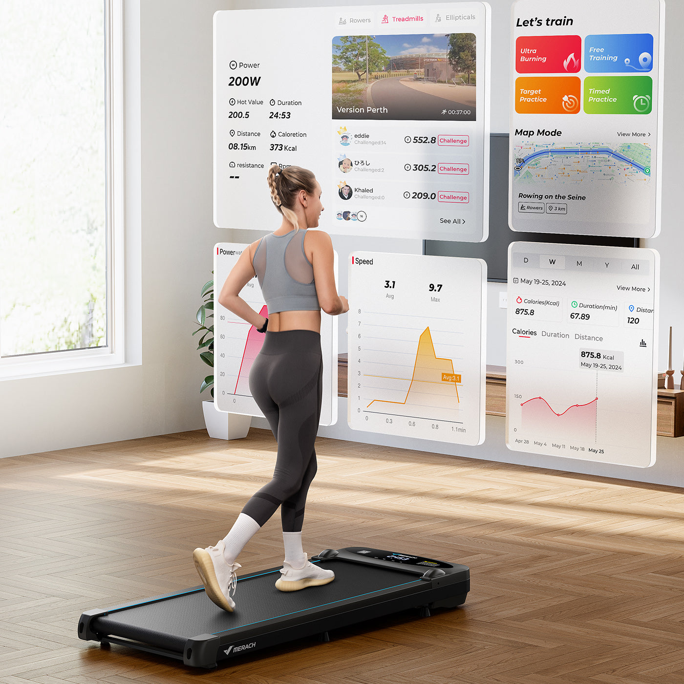 MERACH T26B1 3-in-1 Treadmill