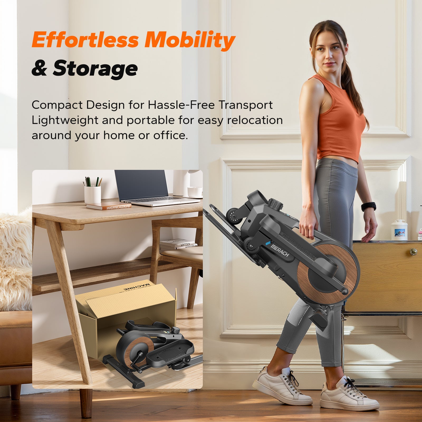 Merach E43B1 Mini Elliptical Trainer