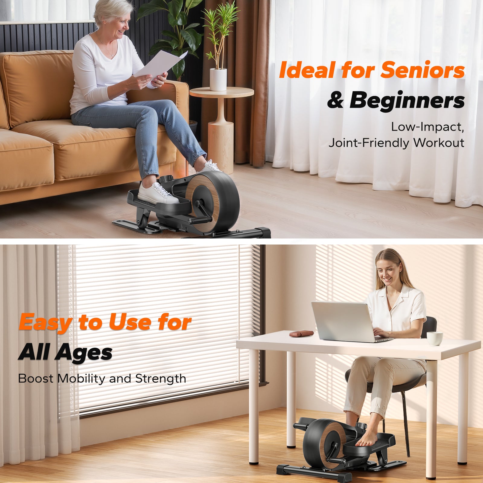 Merach E43B1 Mini Elliptical Trainer