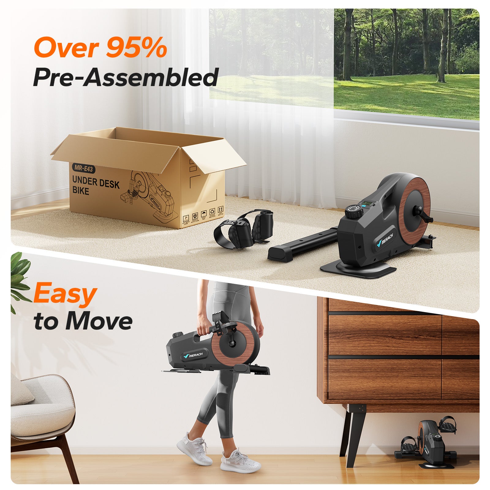 Merach E43B2 Mini Elliptical Trainer