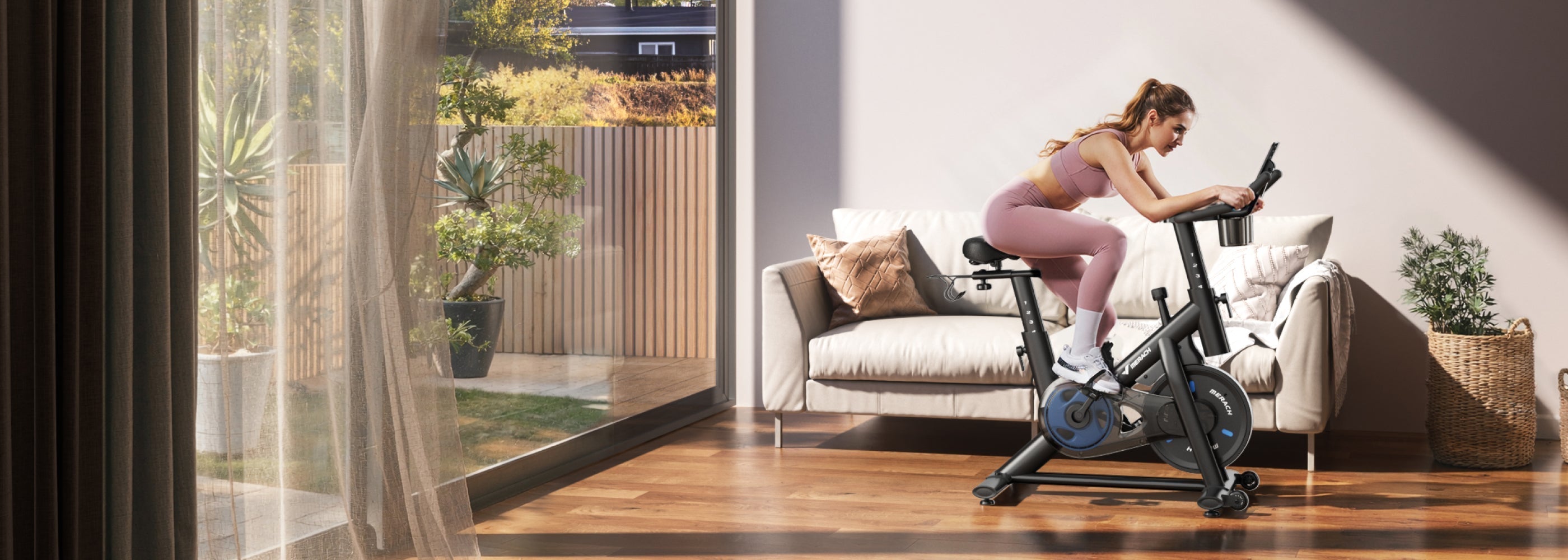 Merach S26B2 Magnetic Indoor Bike with Weight Rack – Ideal for training at home