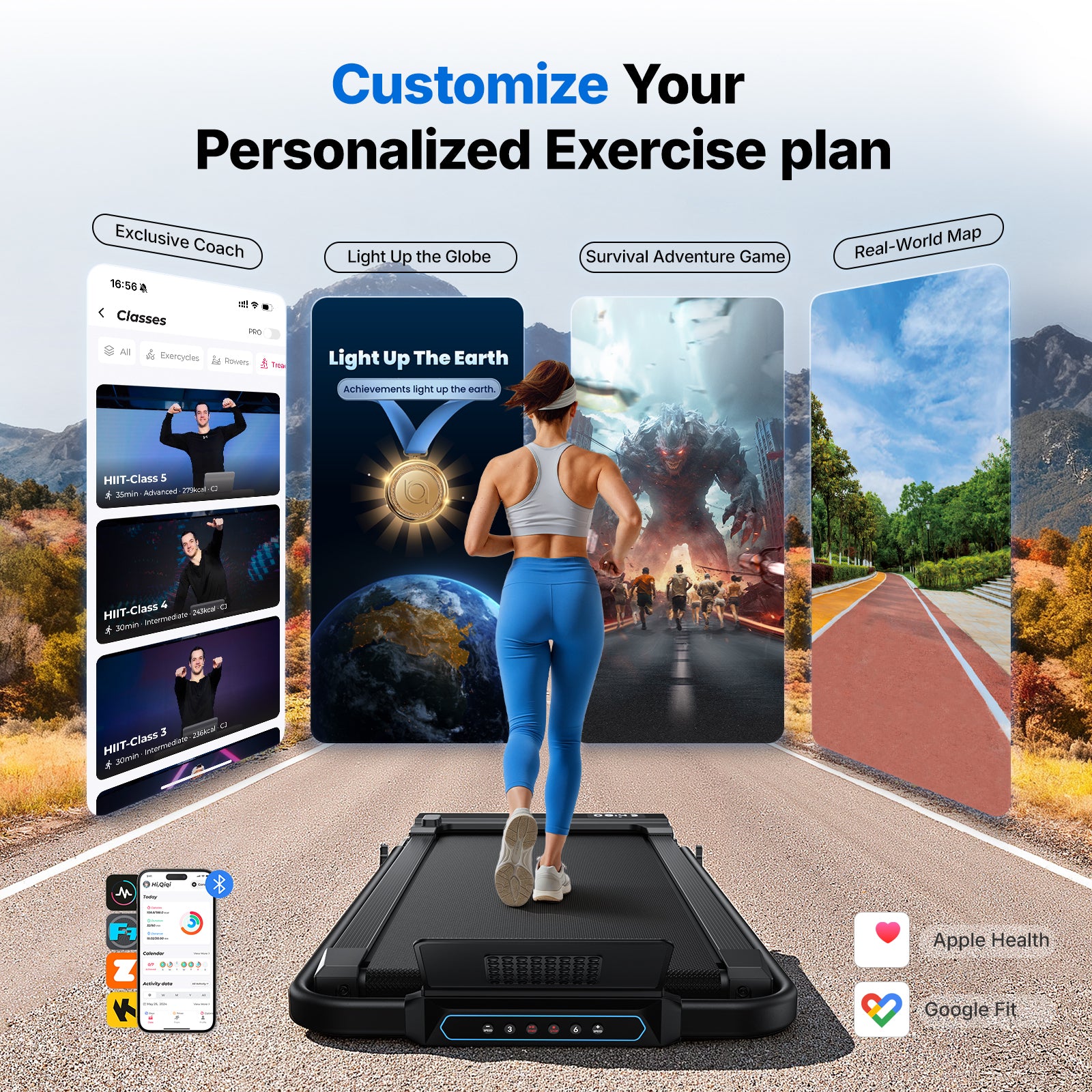 MERACH T19B3 0%-6% Incline Treadmill Desk for Home and Office