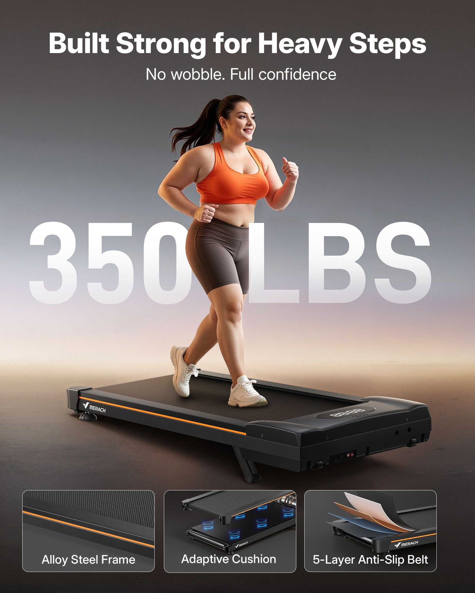 MERACH Walking Pad for Home Use with 10% Automatic Incline