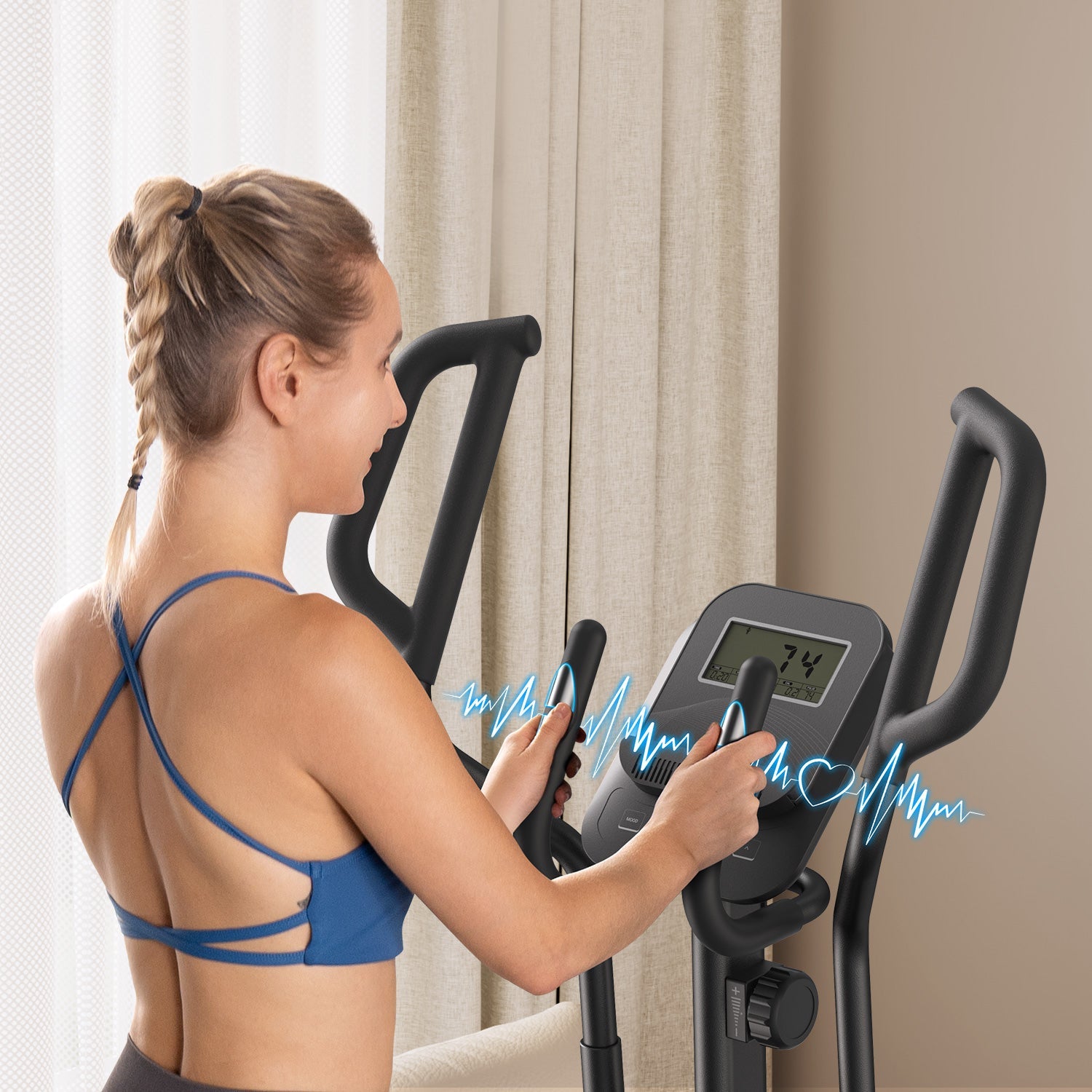 MERACH  E27B3 Manual Resistance Elliptical Machine