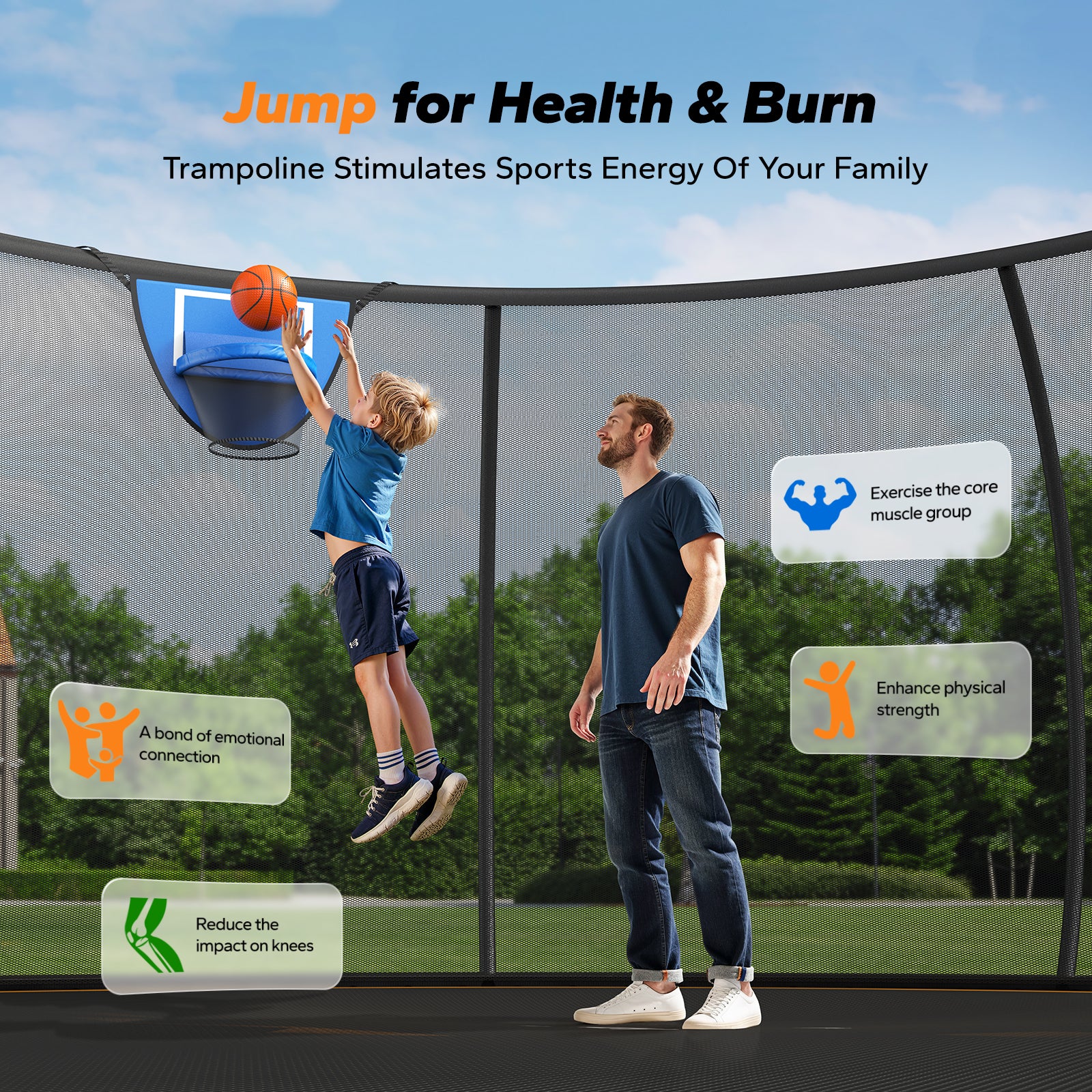 MERACH 2429 Outdoor Trampolines