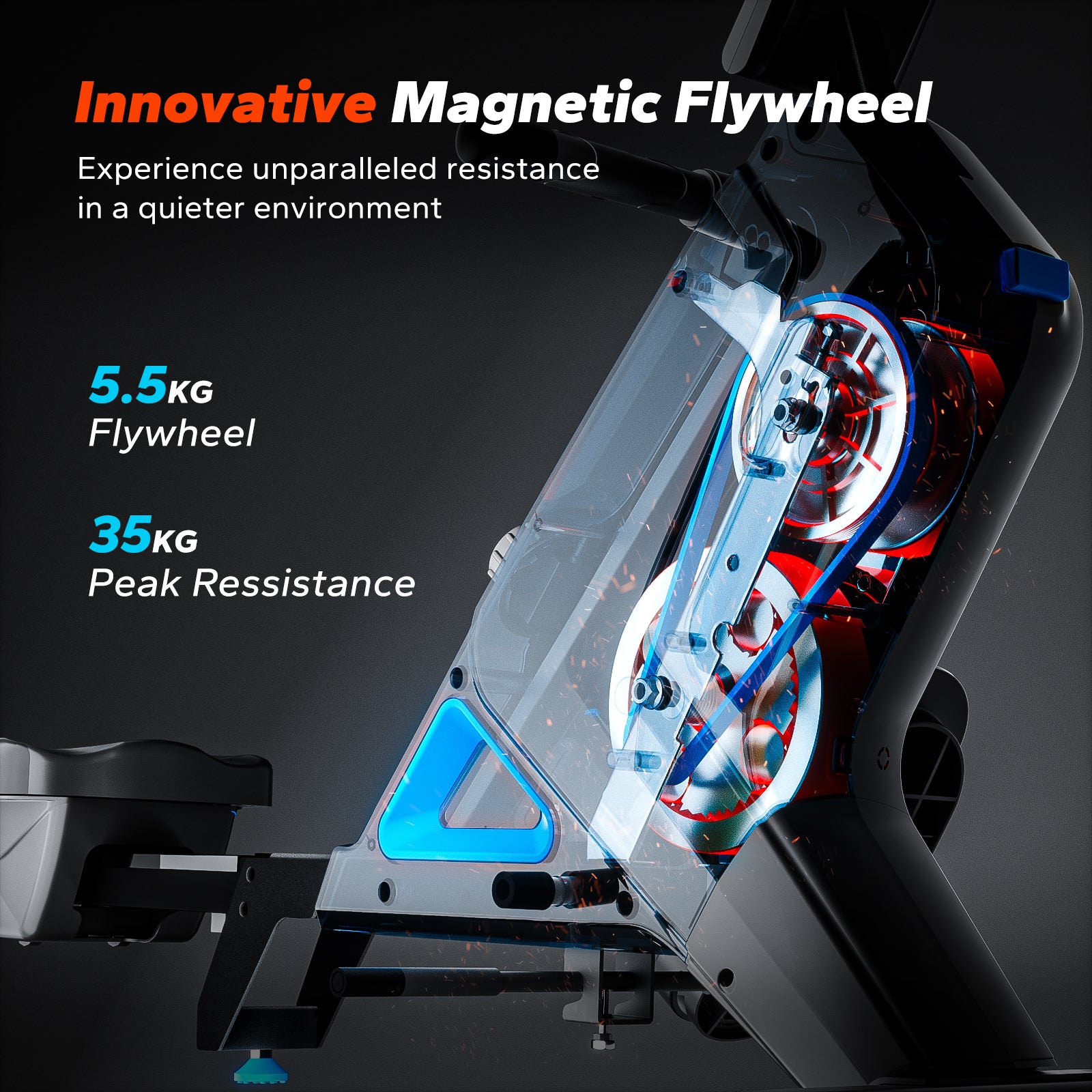 MERACH R05B4 Magnetic Rowing Machine