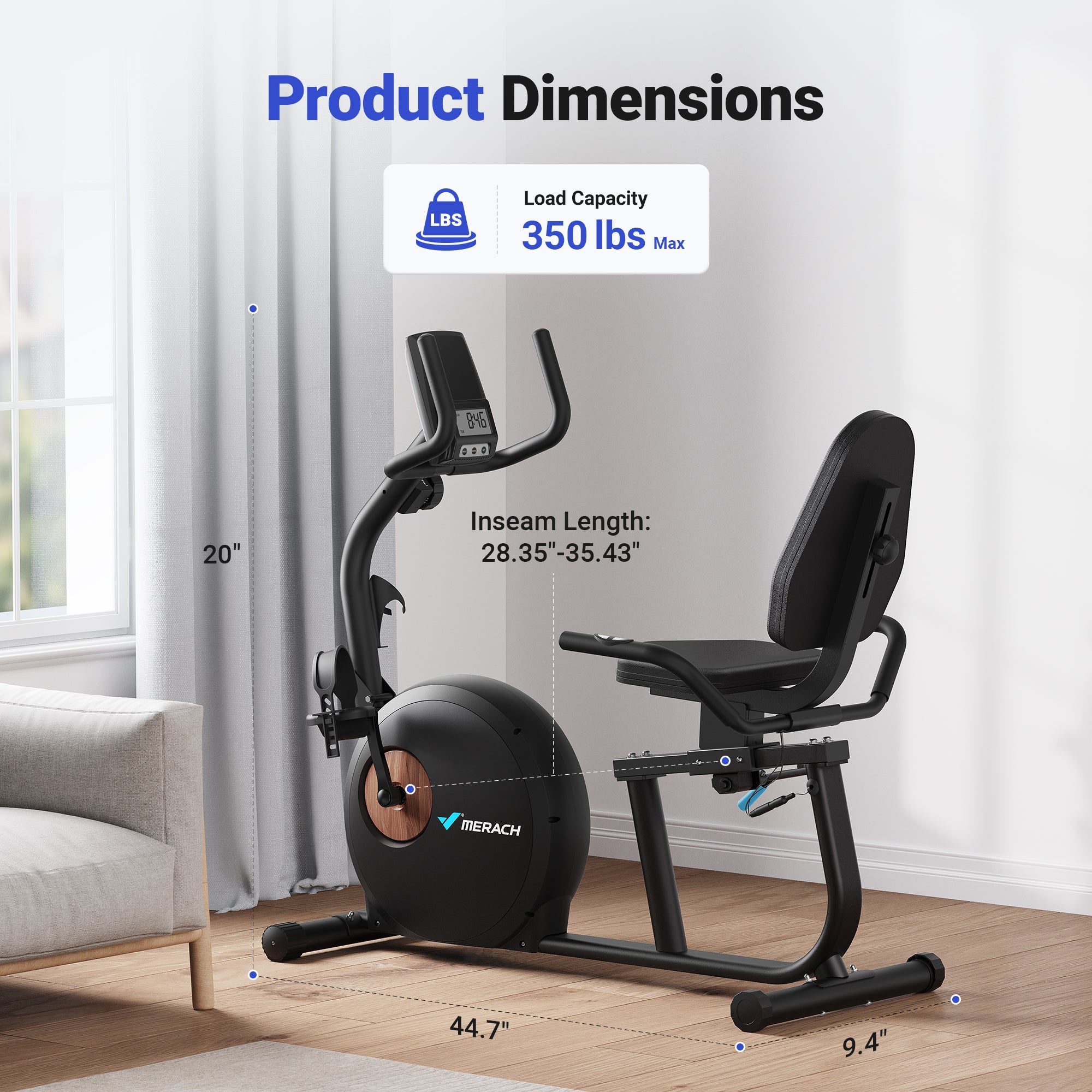MERACH S23B1 Recumbent Exercise Bike