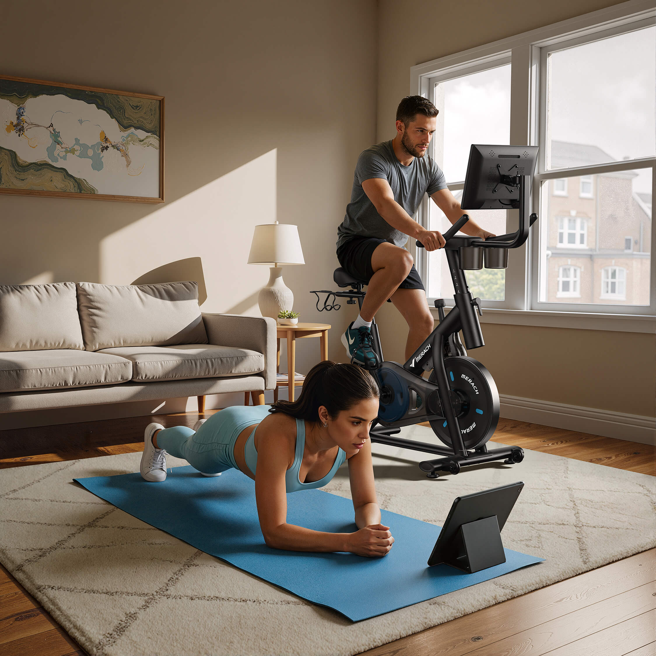 MERACH S26B4 Magnetic Exercise Bike with HD Screen