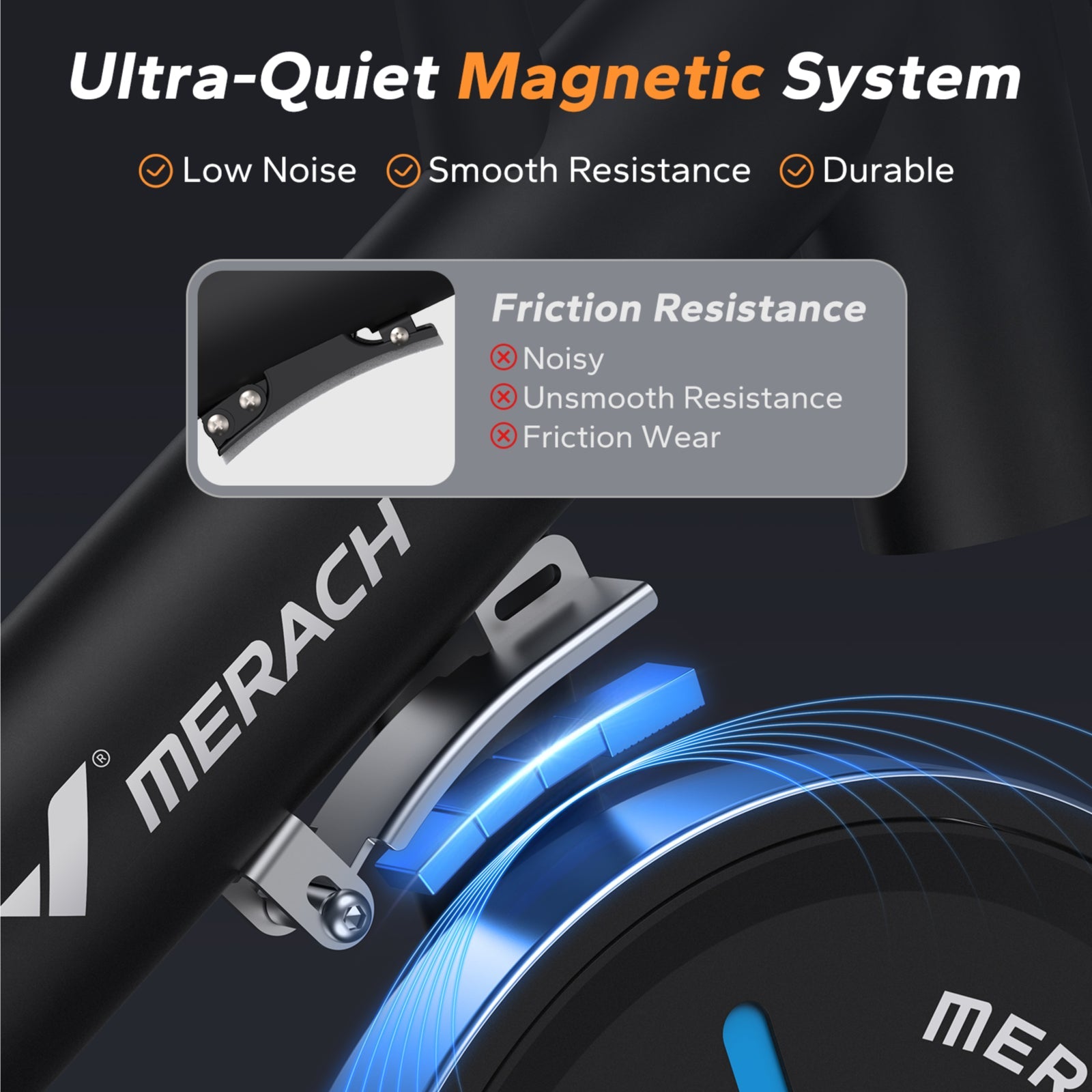 MERACH S26B2 Magnetic Bike with Dumbbell Rack
