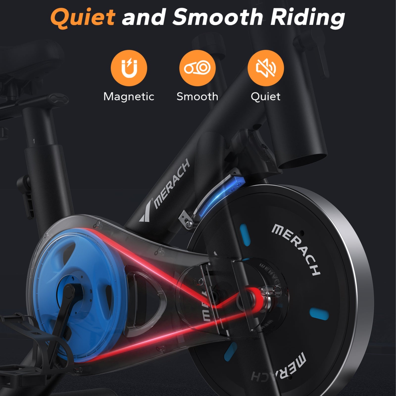 MERACH S26B2 Magnetic Bike with Dumbbell Rack