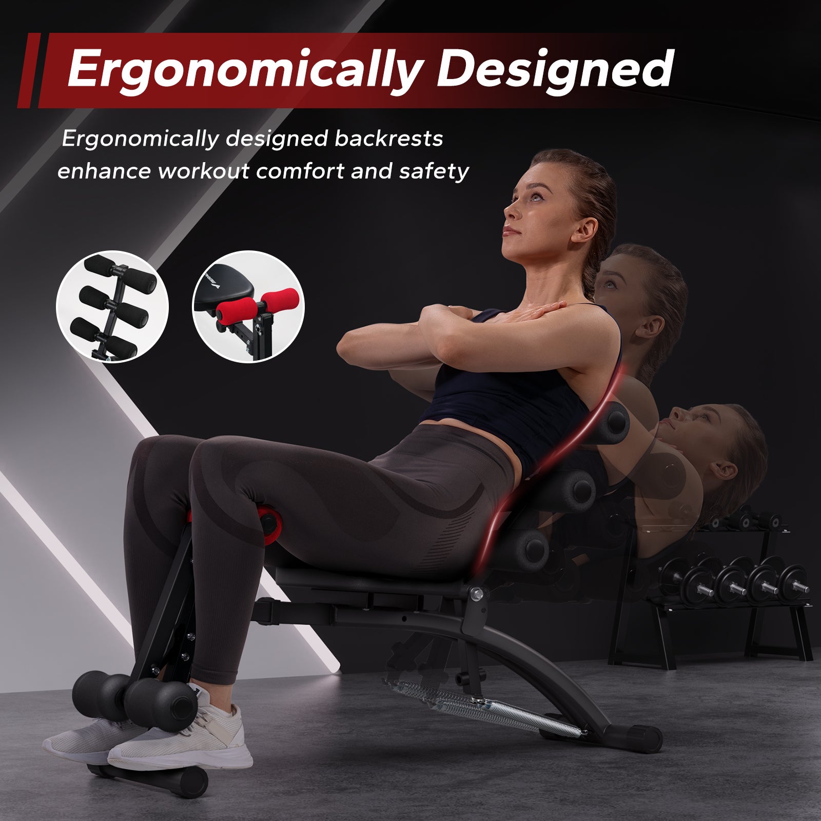 MERACH 2415 Multi-Functional Adjustable Ab Trainer